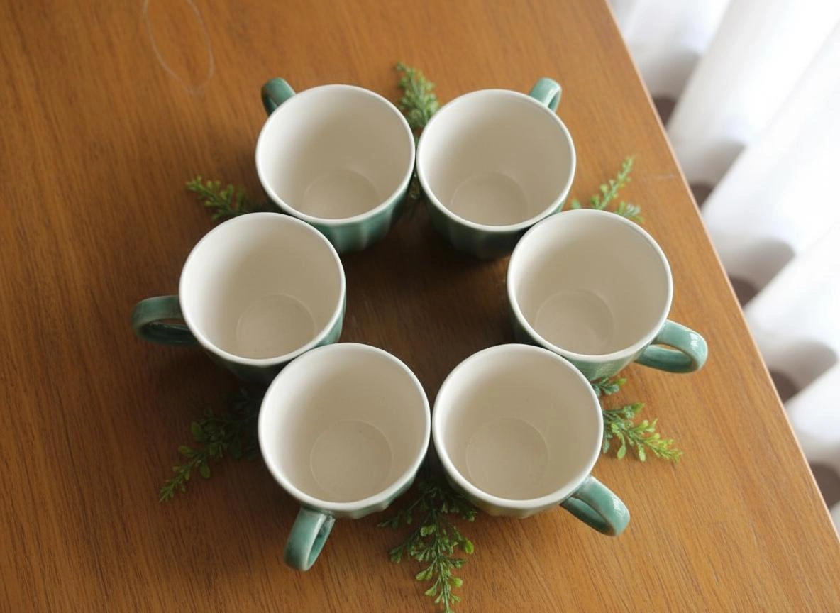 Seafoam Sage Ribbed Ceramic